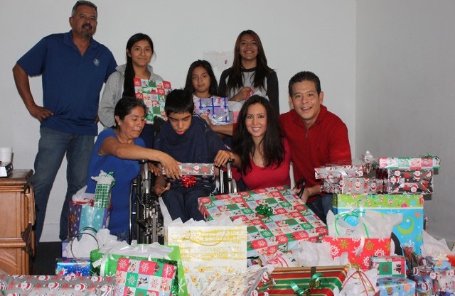 Family with gifts